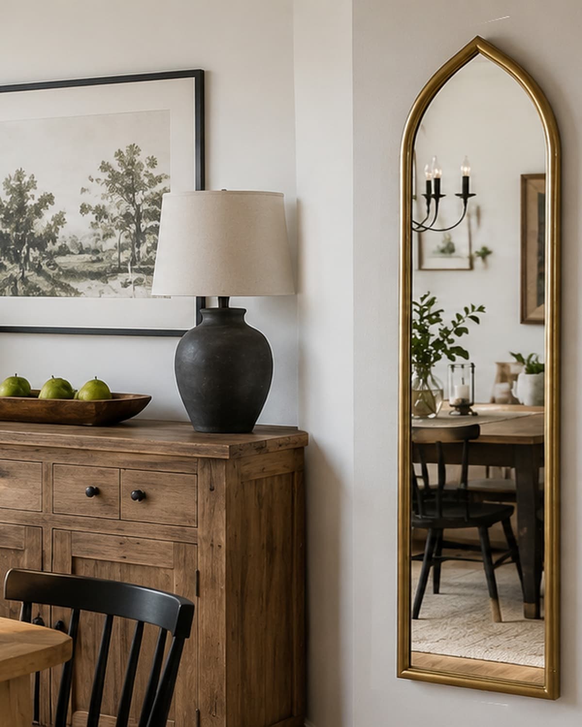 12 x 50 Inch Narrow Arched Wall Mirror