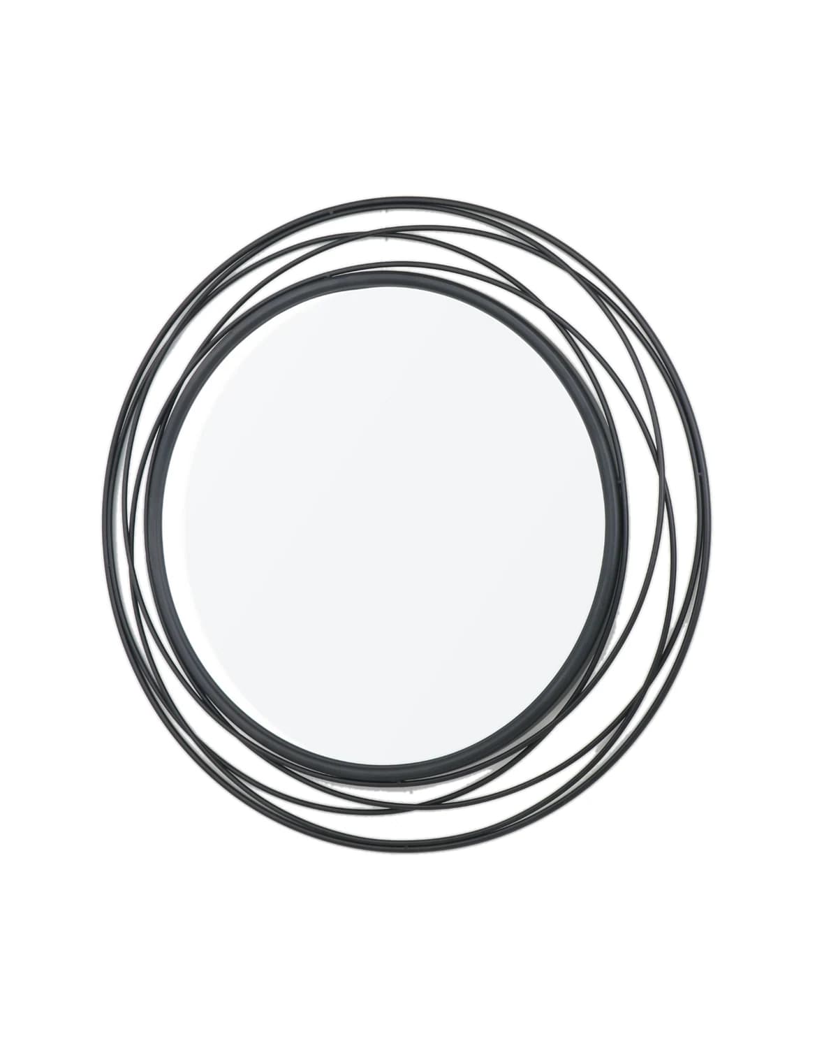 36 Black Round Mirror gallery image