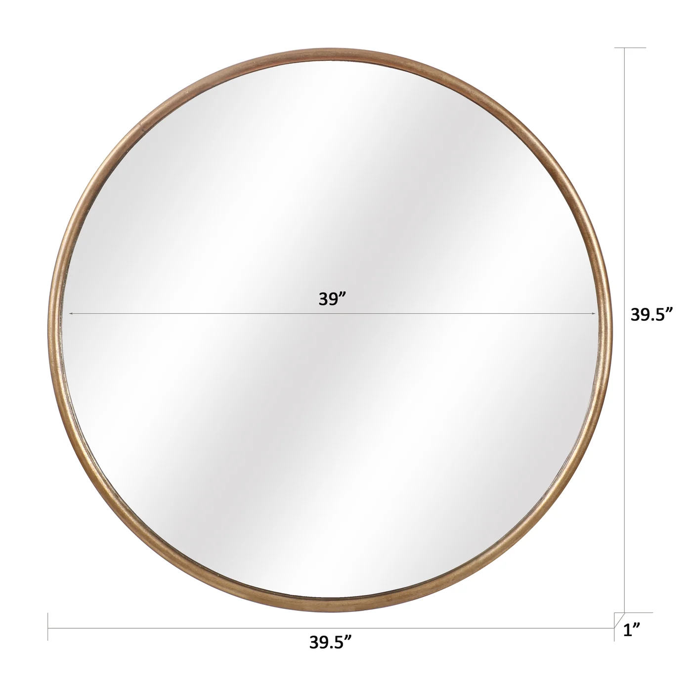 39 Gold Round Mirror gallery image