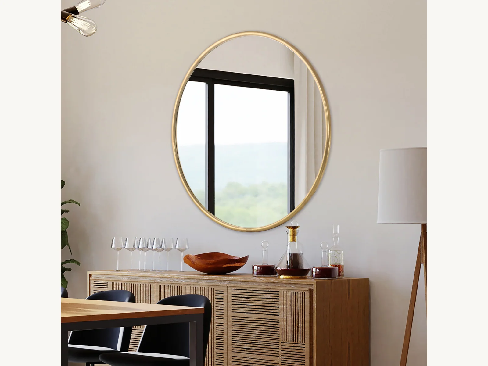 39 Gold Round Mirror gallery image
