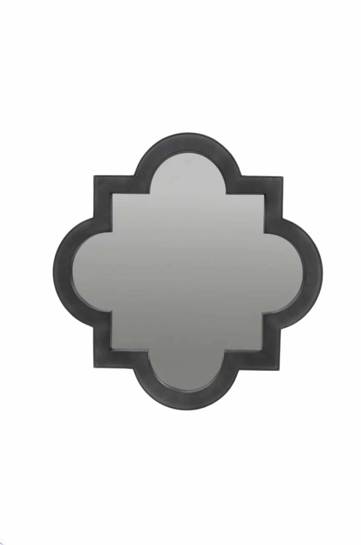Black Quatrefoil Wall Mirror