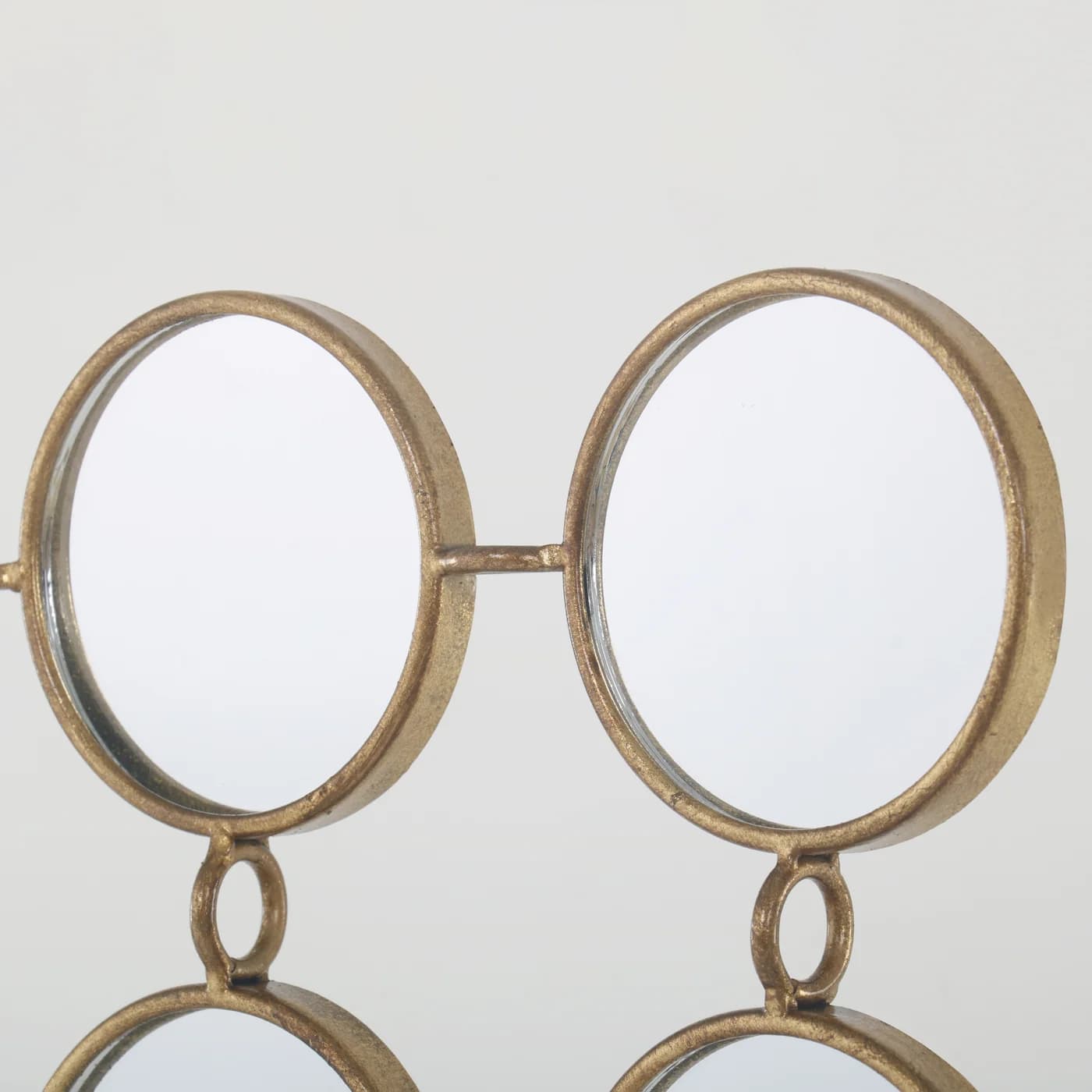Gold Mini Round Chain Mirror gallery image