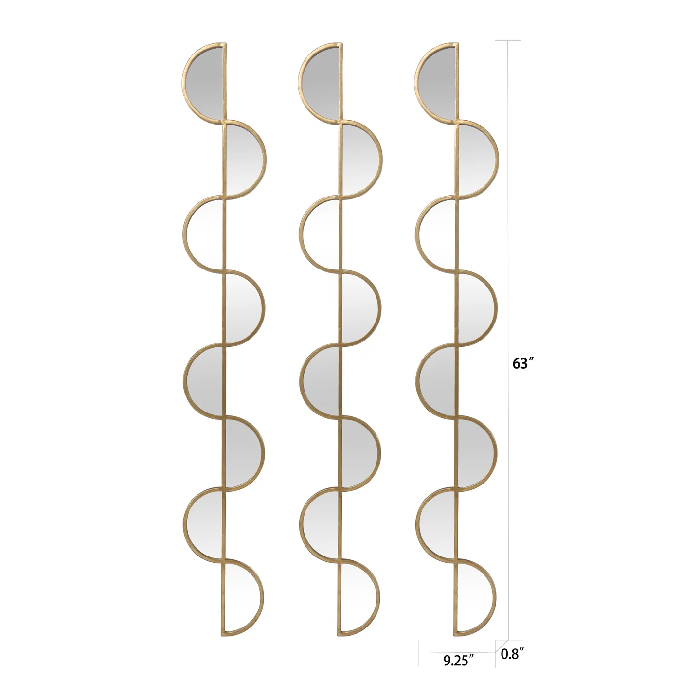 Gold S Shape Mirror Set gallery image