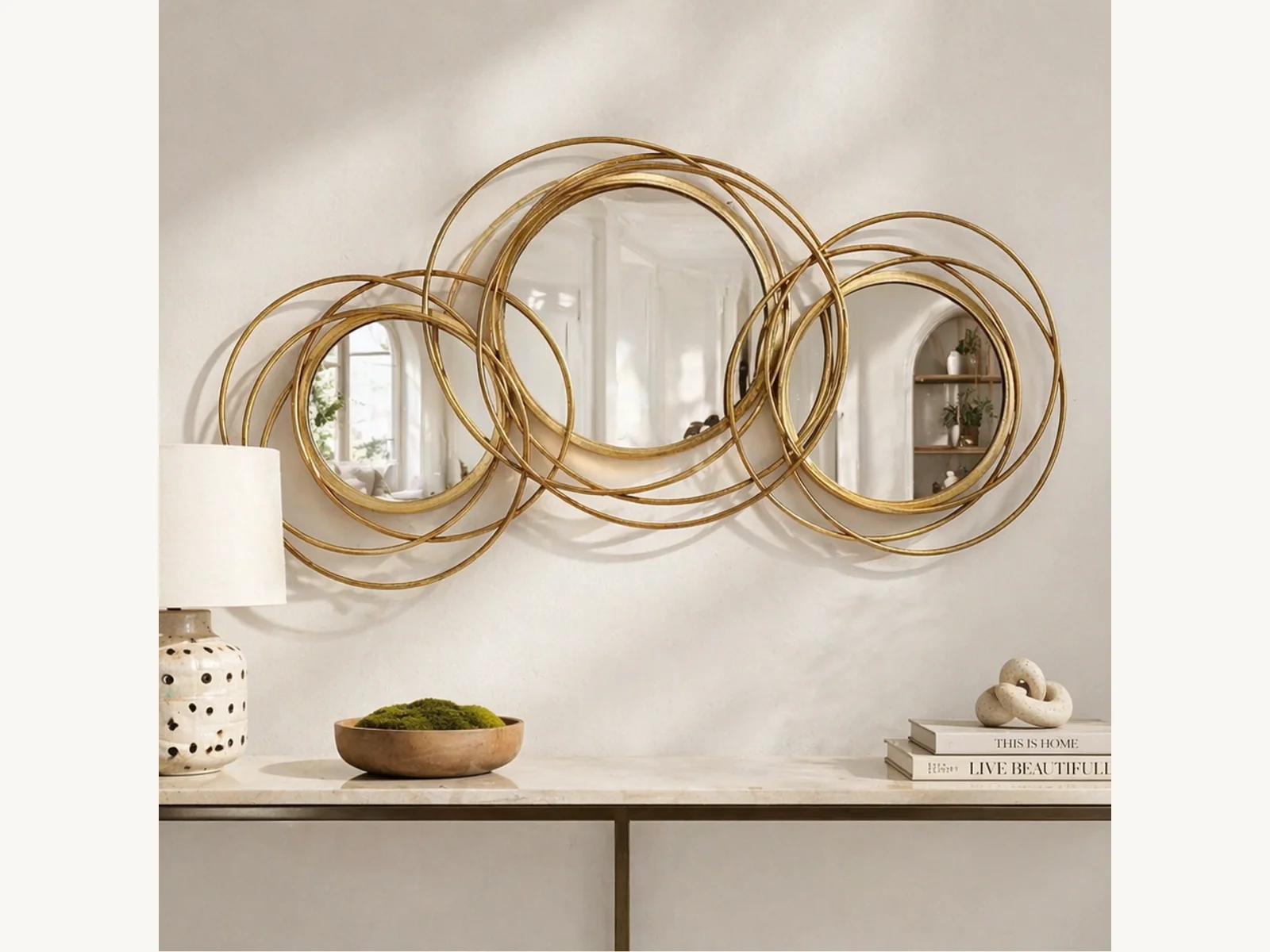 Irregular Three Circle Mirror gallery image